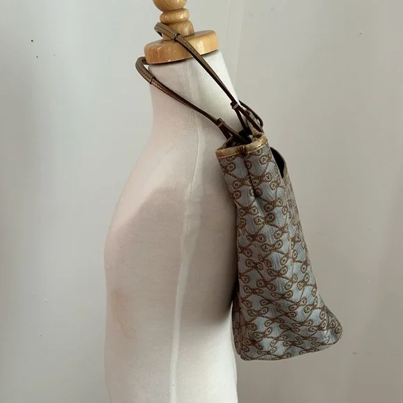 Anya Hindmarch Gray/Gold Fabric/Leather Tote - Picture 6 of 15